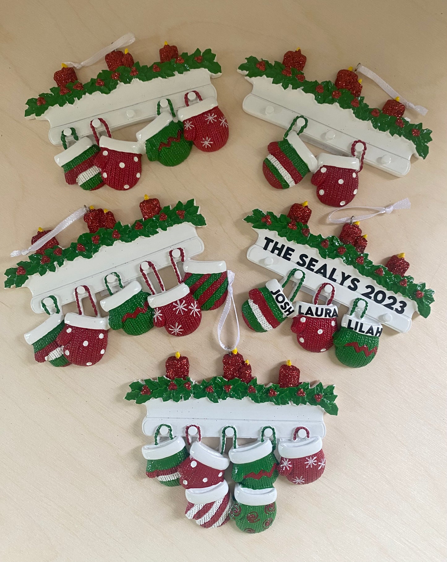 Personalized Stocking Family Ornament