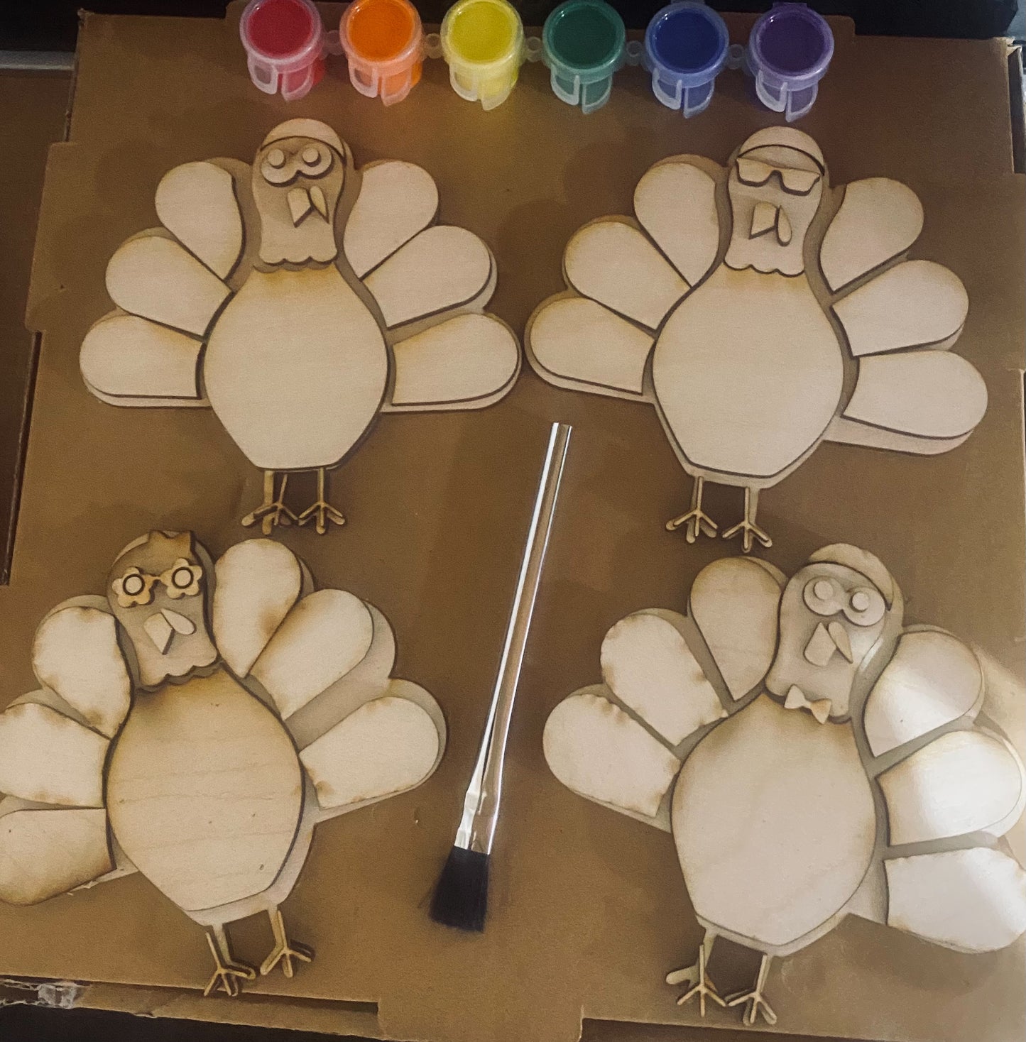DIY Paint Kit- Set of 4 Turkeys