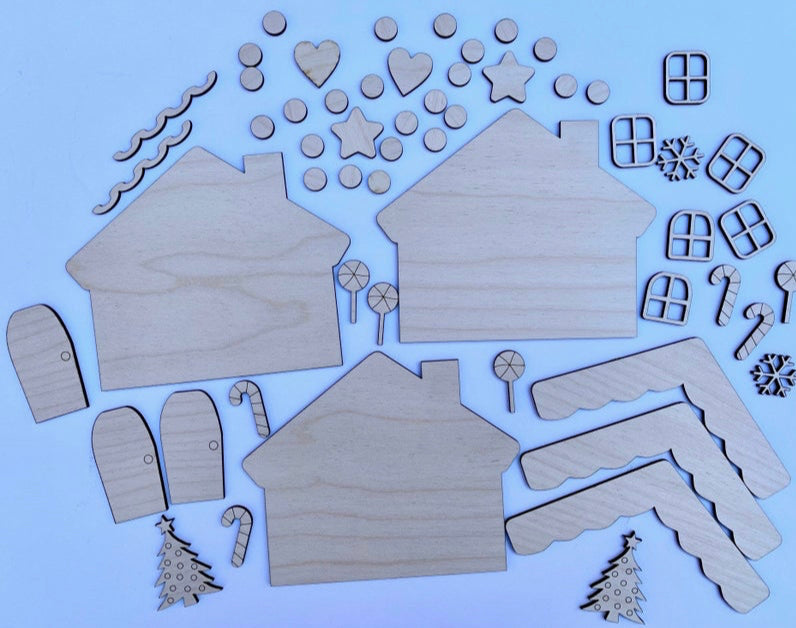 DIY Paint Kit- Set Of 3 Houses