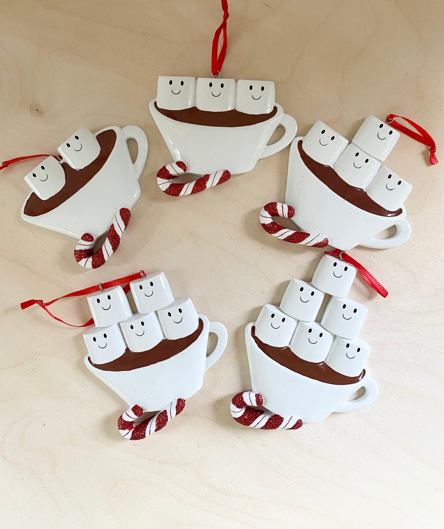 Personalized Marshmallow Family Ornament