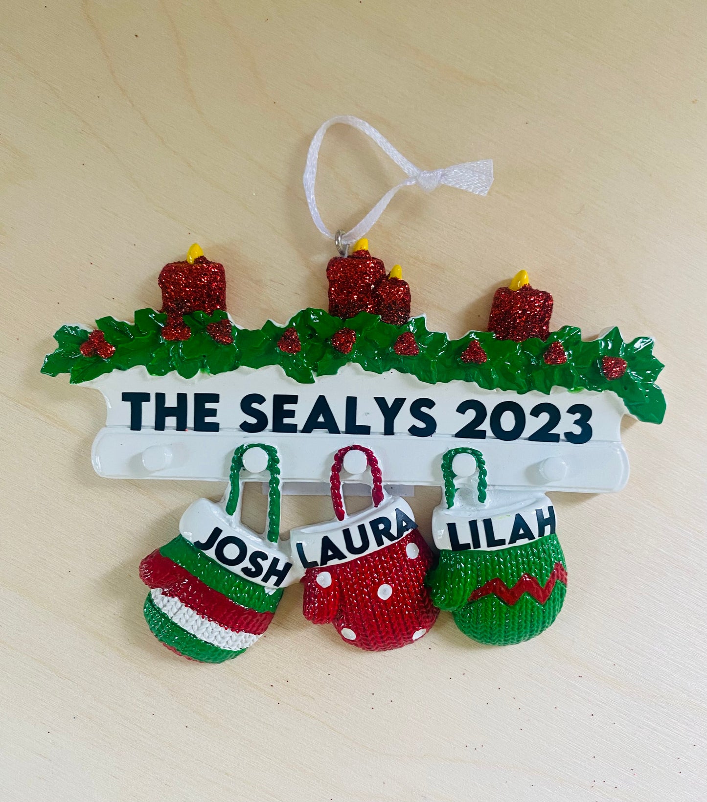 Personalized Stocking Family Ornament