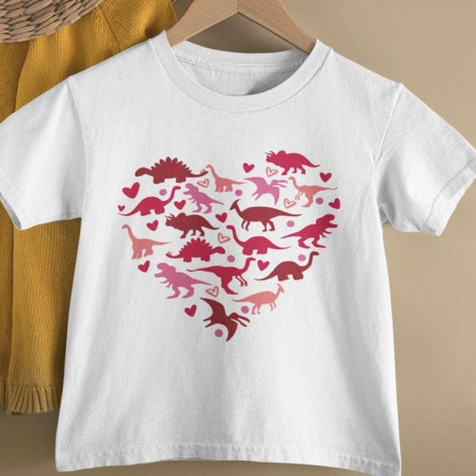 Dinosaur Heart Kids Tee