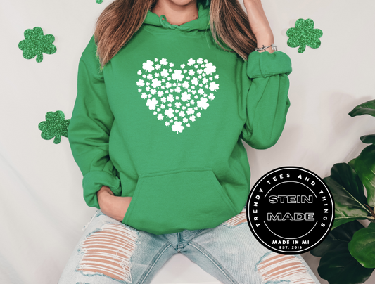 Clover Heart Green Hoodie