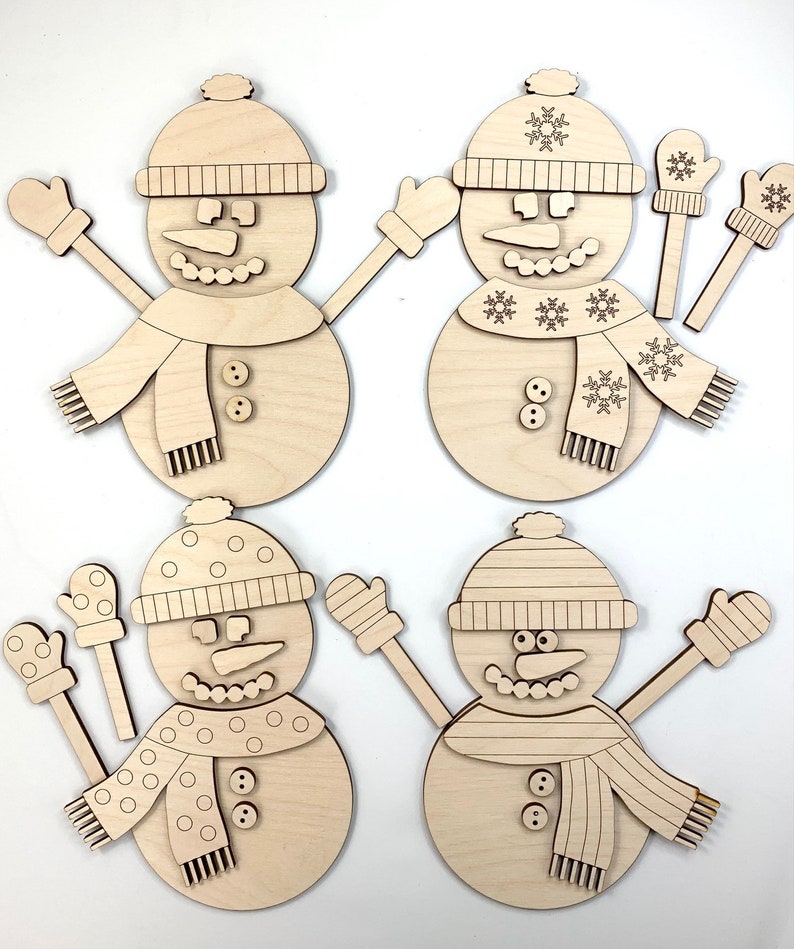 DIY Paint Kit- Set of 3 Snowmen