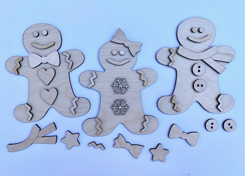 DIY Paint Kit- Set of 3 Gingerbread Men