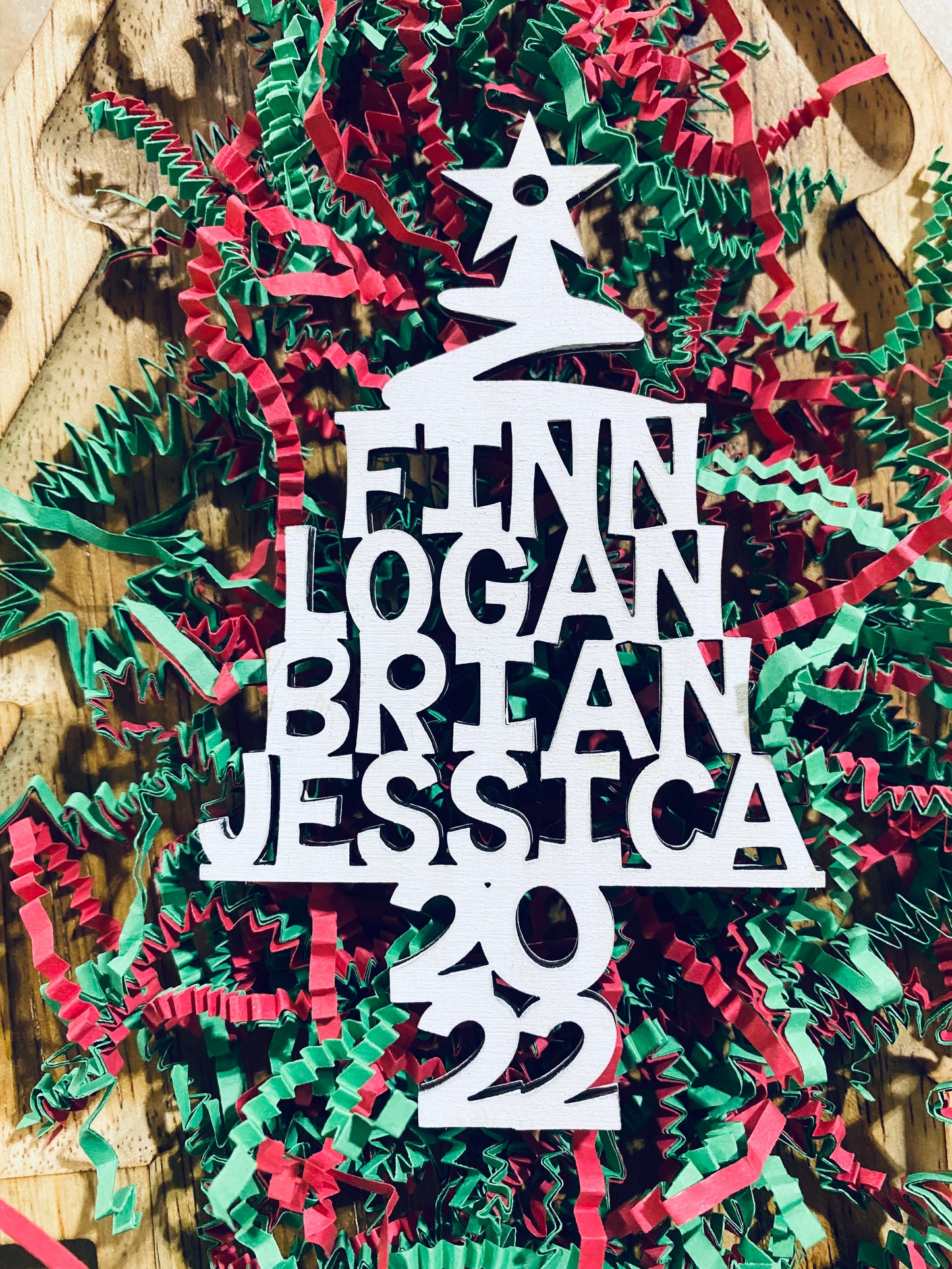 Custom Cut Name Tree Ornament