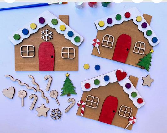 DIY Paint Kit- Set Of 3 Houses