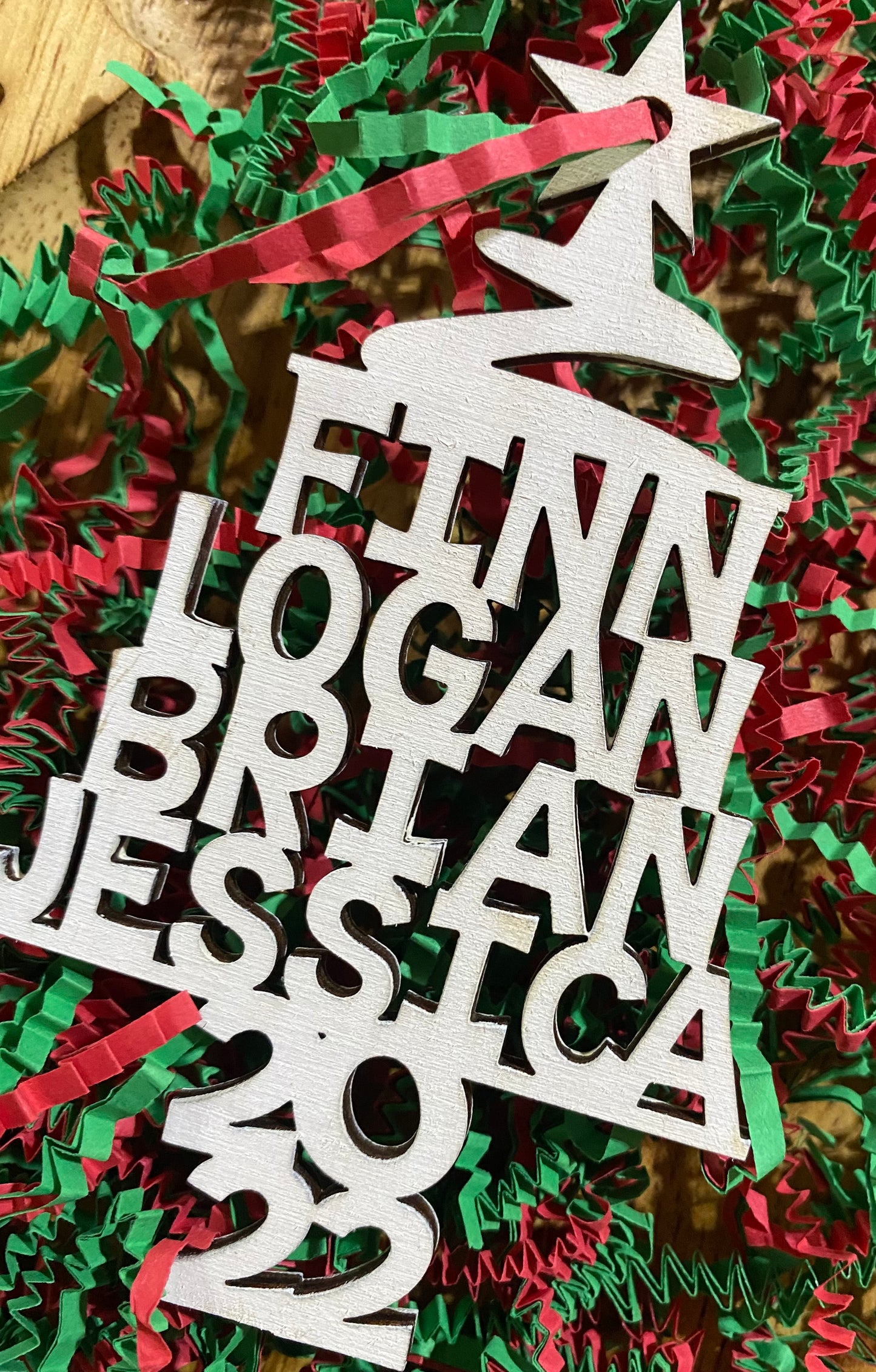 Custom Cut Name Tree Ornament