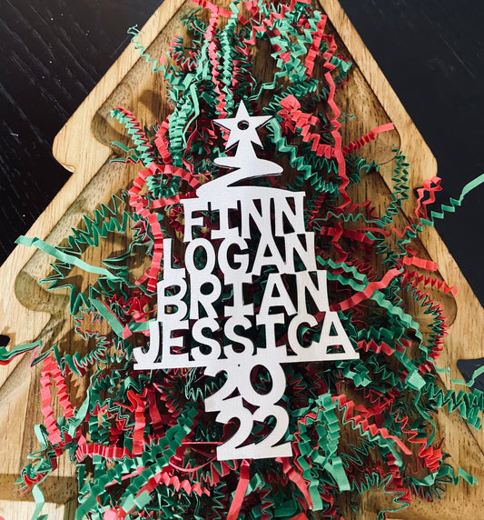 Custom Cut Name Tree Ornament