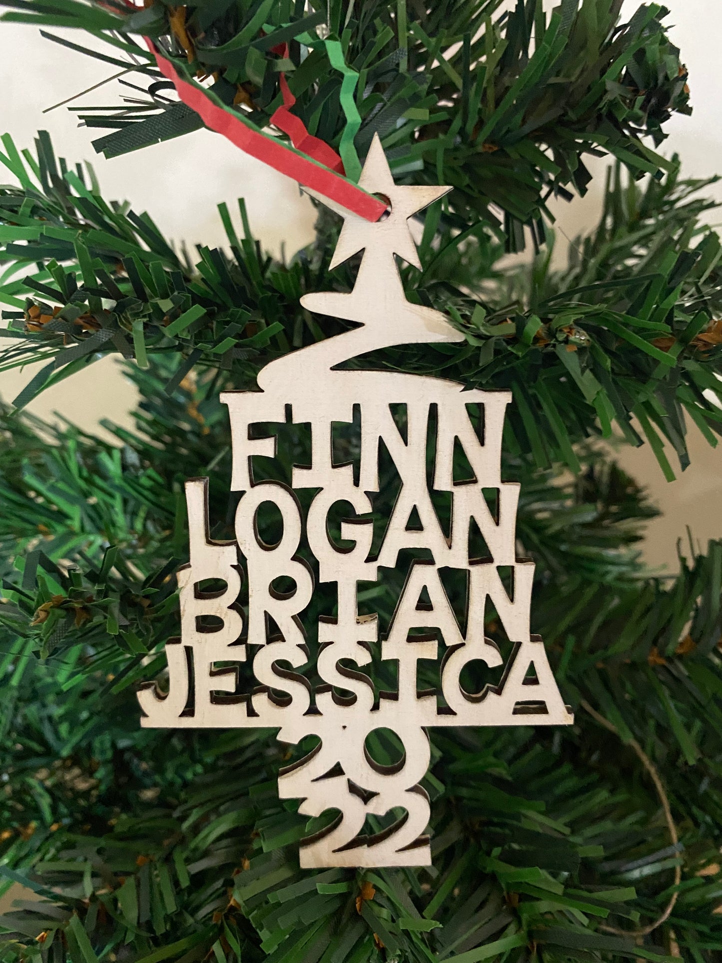 Custom Cut Name Tree Ornament