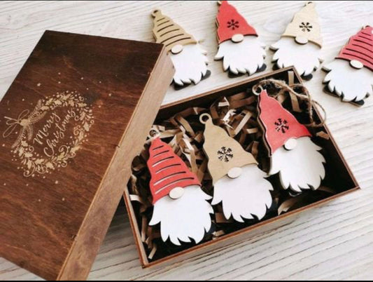 DIY Paint Kit- Gnome Ornaments (Set of 6)